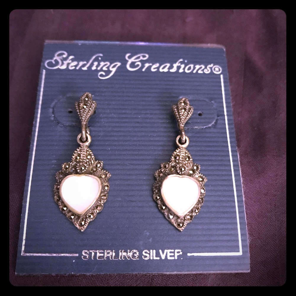 Sterling Silver heart earrings